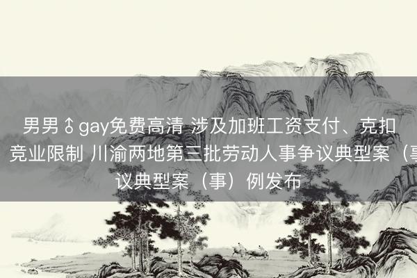 男男♂gay免费高清 涉及加班工资支付、克扣生育津贴、竞业限制 川渝两地第三批劳动人事争议典型案（事）例发布