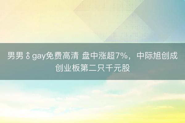 男男♂gay免费高清 盘中涨超7%，中际旭创成创业板第二只千元股
