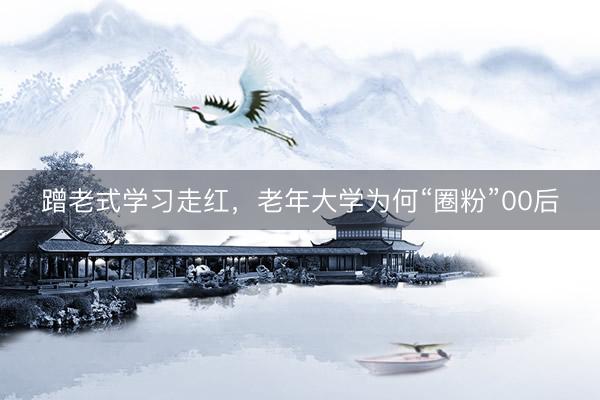 蹭老式学习走红，老年大学为何“圈粉”00后