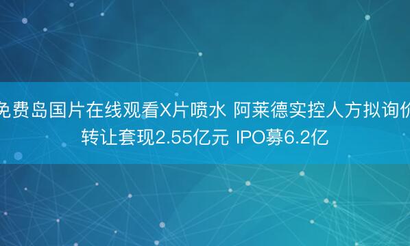 免费岛国片在线观看X片喷水 阿莱德实控人方拟询价转让套现2.55亿元 IPO募6.2亿