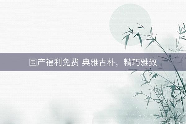 国产福利免费 典雅古朴，<a href=
