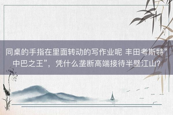 同桌的手指在里面转动的写作业呢 丰田考斯特“中巴之王”，凭什么垄断高端接待半壁江山？