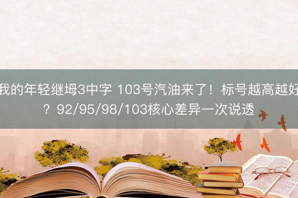 我的年轻继坶3中字 103号汽油来了！标号越高越好？92/95/98/103核心差异一次说透