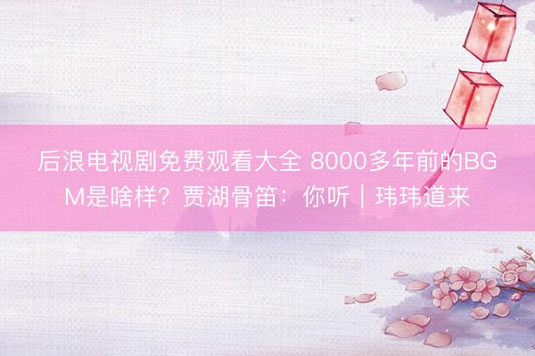 后浪电视剧免费观看大全 8000多年前的BGM是啥样？贾湖骨笛：你听｜玮玮道来