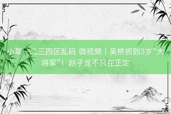 小草一二三四区乱码 微视频｜吴桥抓到3岁“大将军”！赵子龙不只在正定
