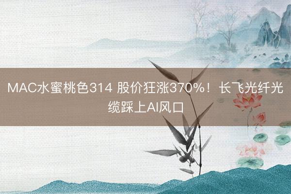 MAC水蜜桃色314 股价狂涨370%！长飞光纤光缆踩上AI风口