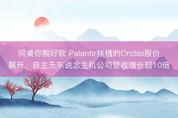 同桌你胸好软 Palantir扶植的Ondas股价飙升,自主无东说念主机公司营收增长超10倍